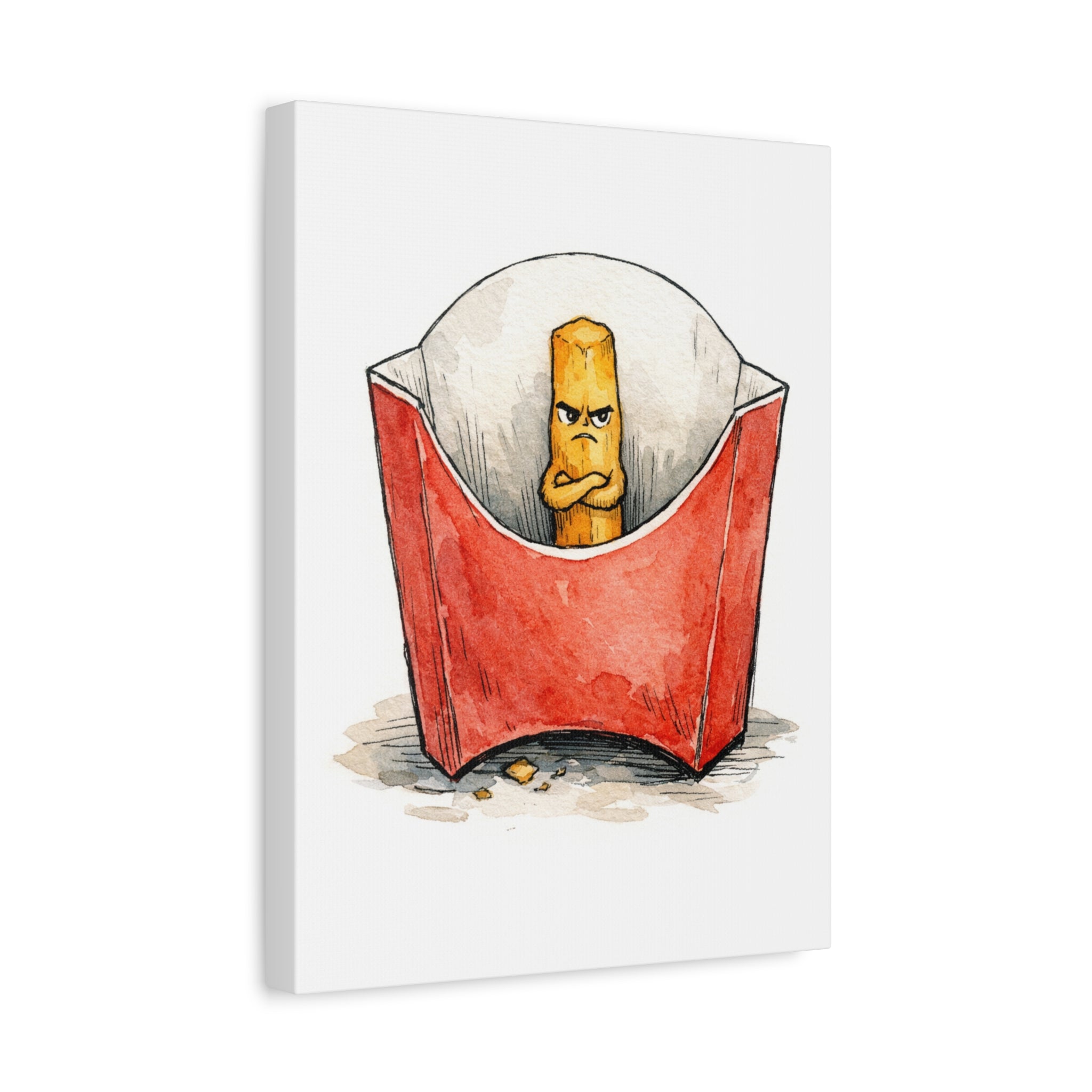 Angry Fry in a Carton - Canvas