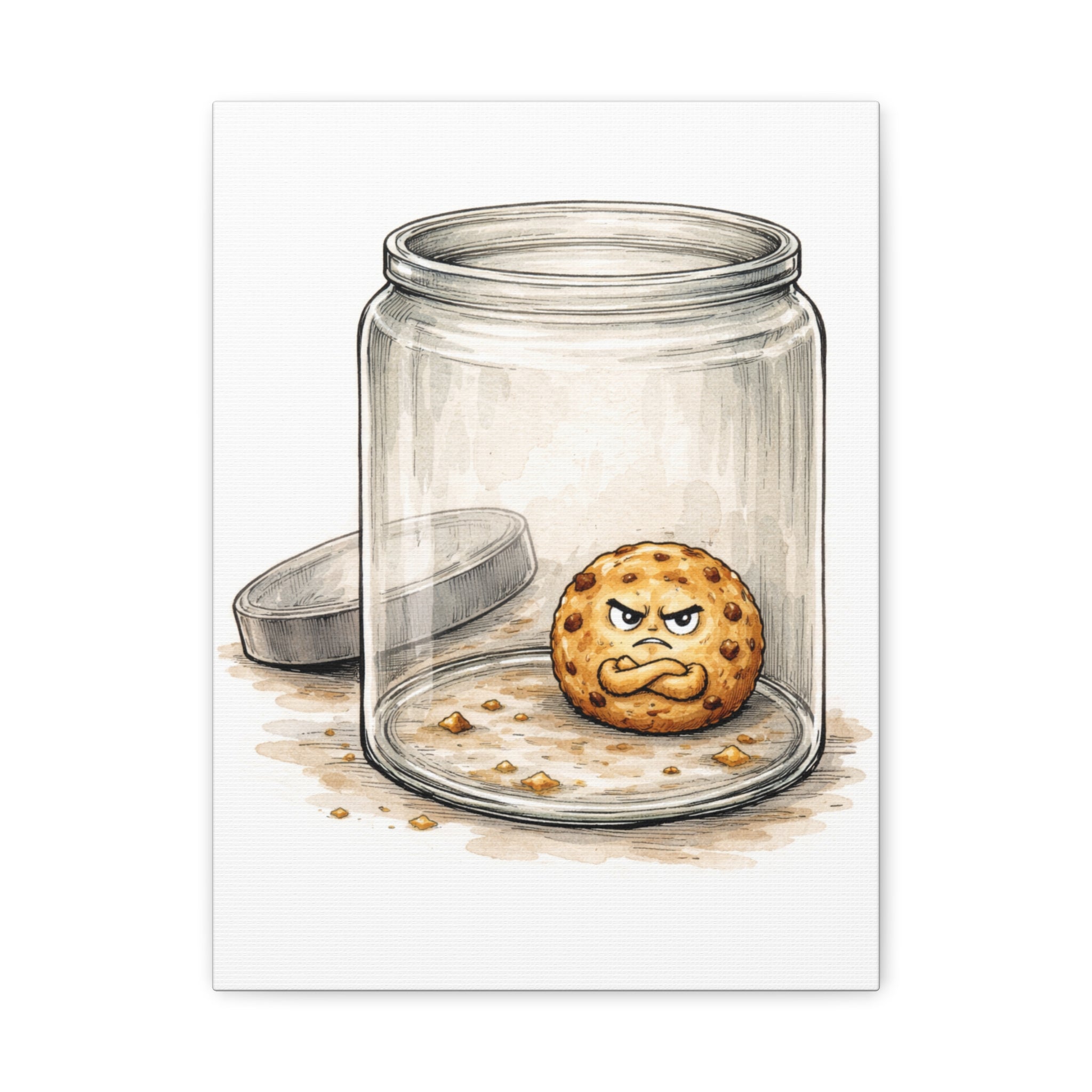 Angry Cookie in a Jar - Canvas