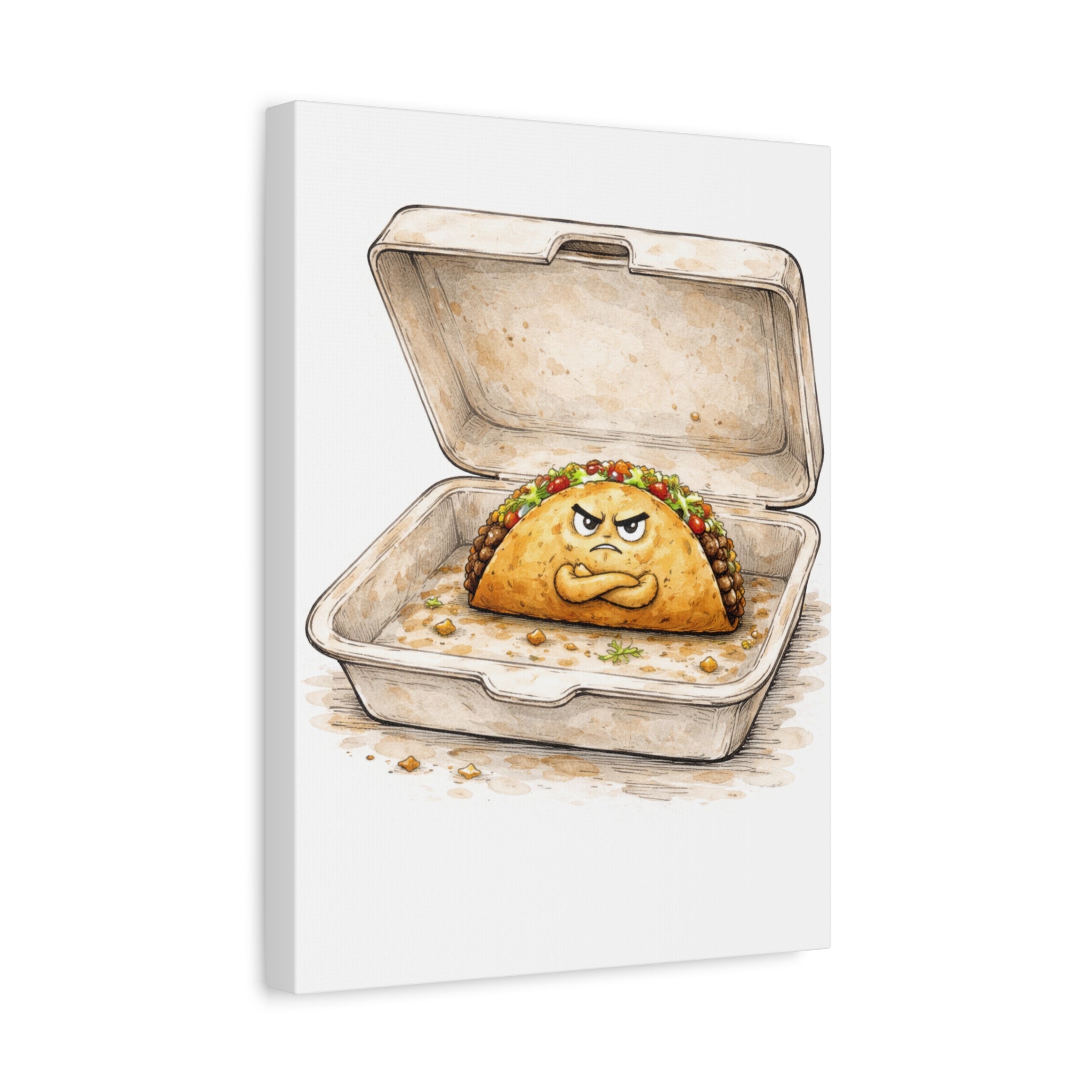 Angry Taco in a Box - Canvas