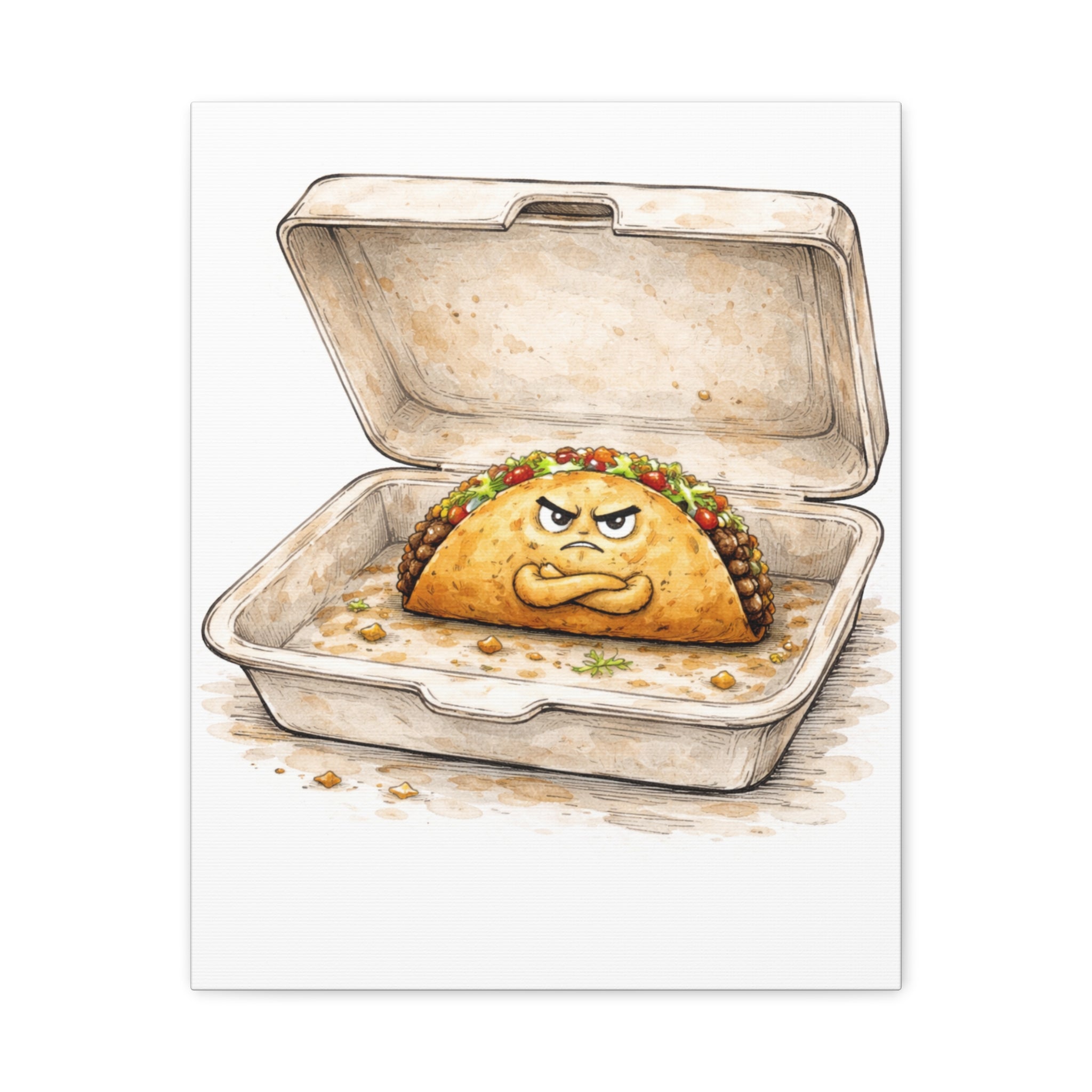 Angry Taco in a Box - Canvas