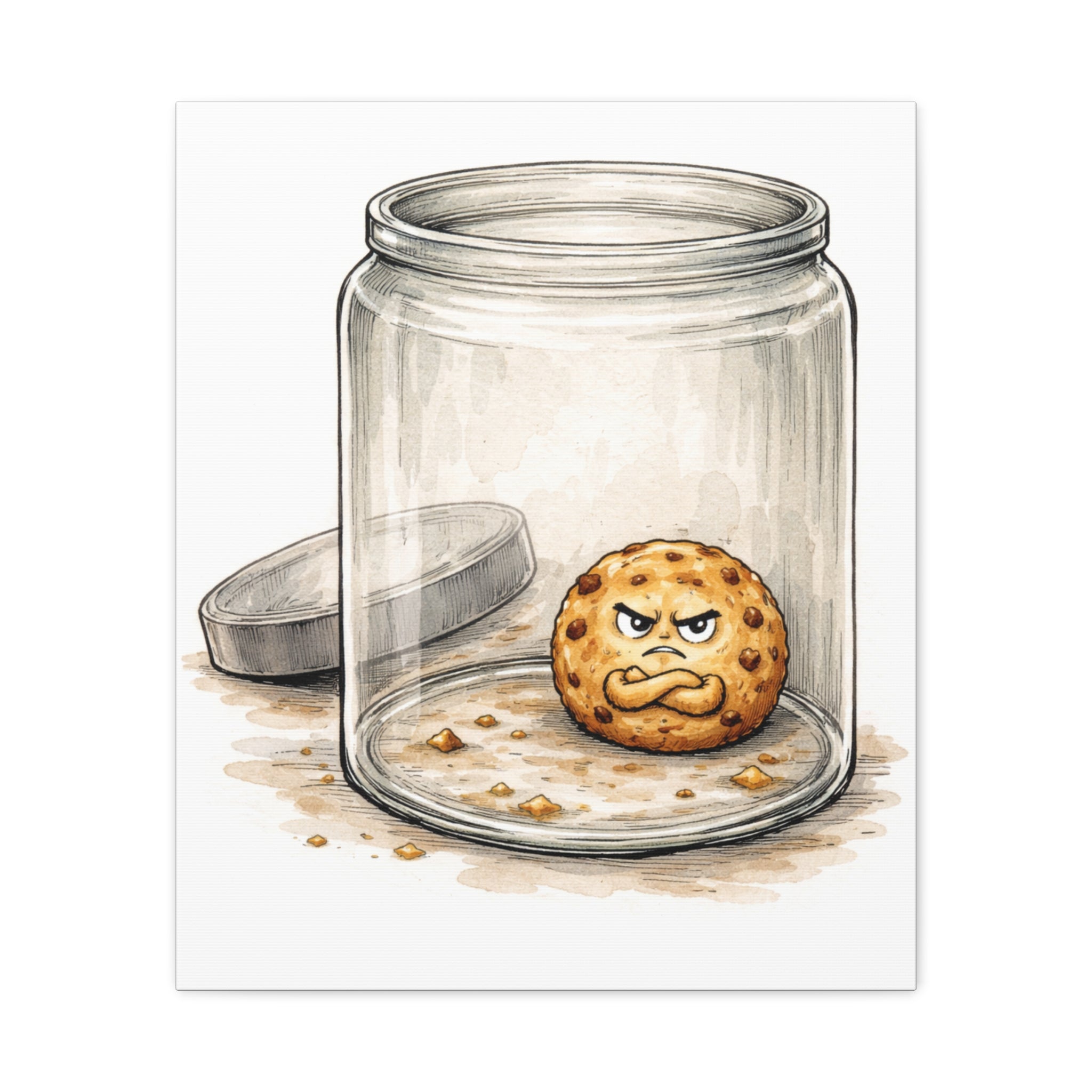 Angry Cookie in a Jar - Canvas