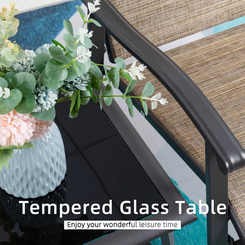 3 Piece Outdoor Furniture Rocking Patio Set