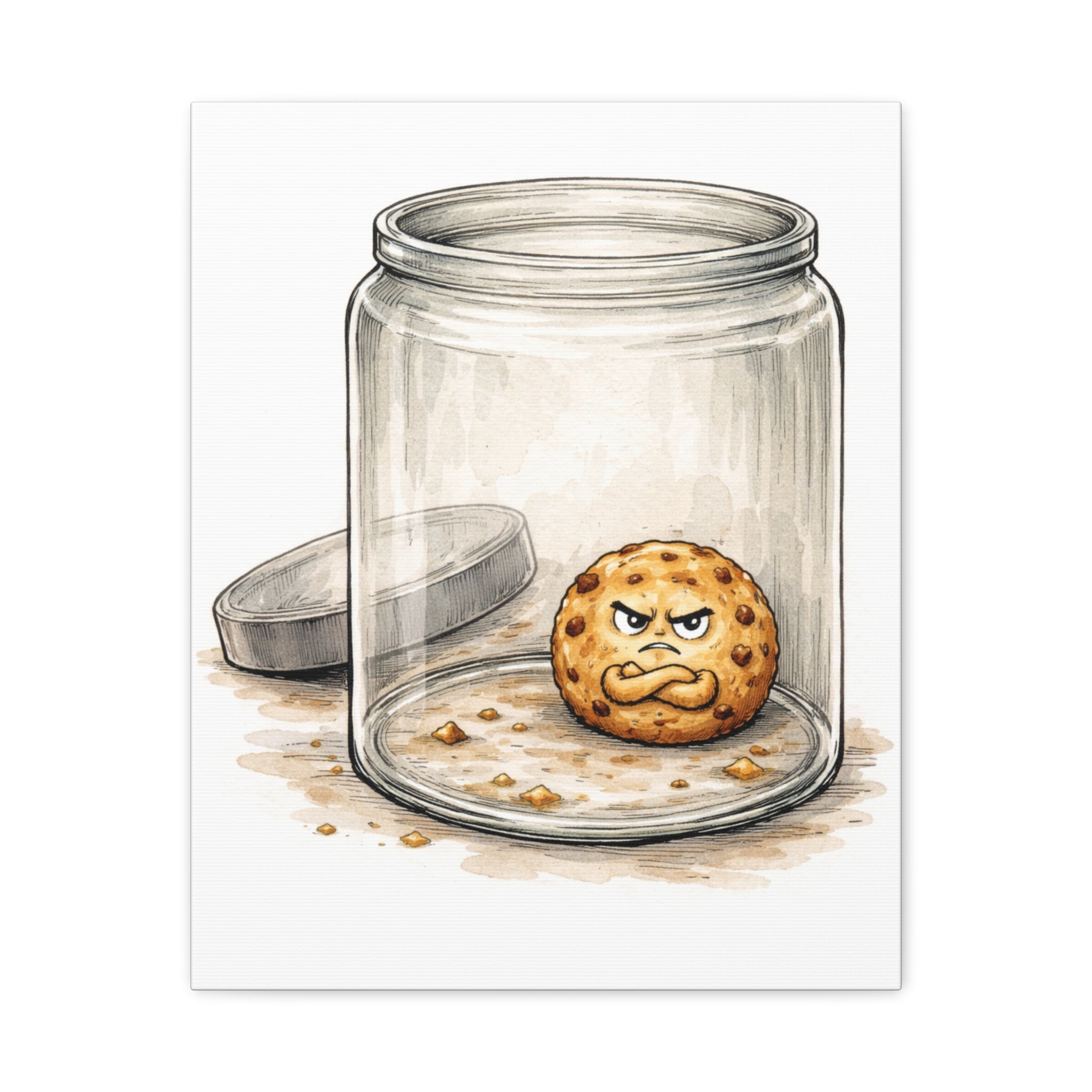 Angry Cookie in a Jar - Canvas