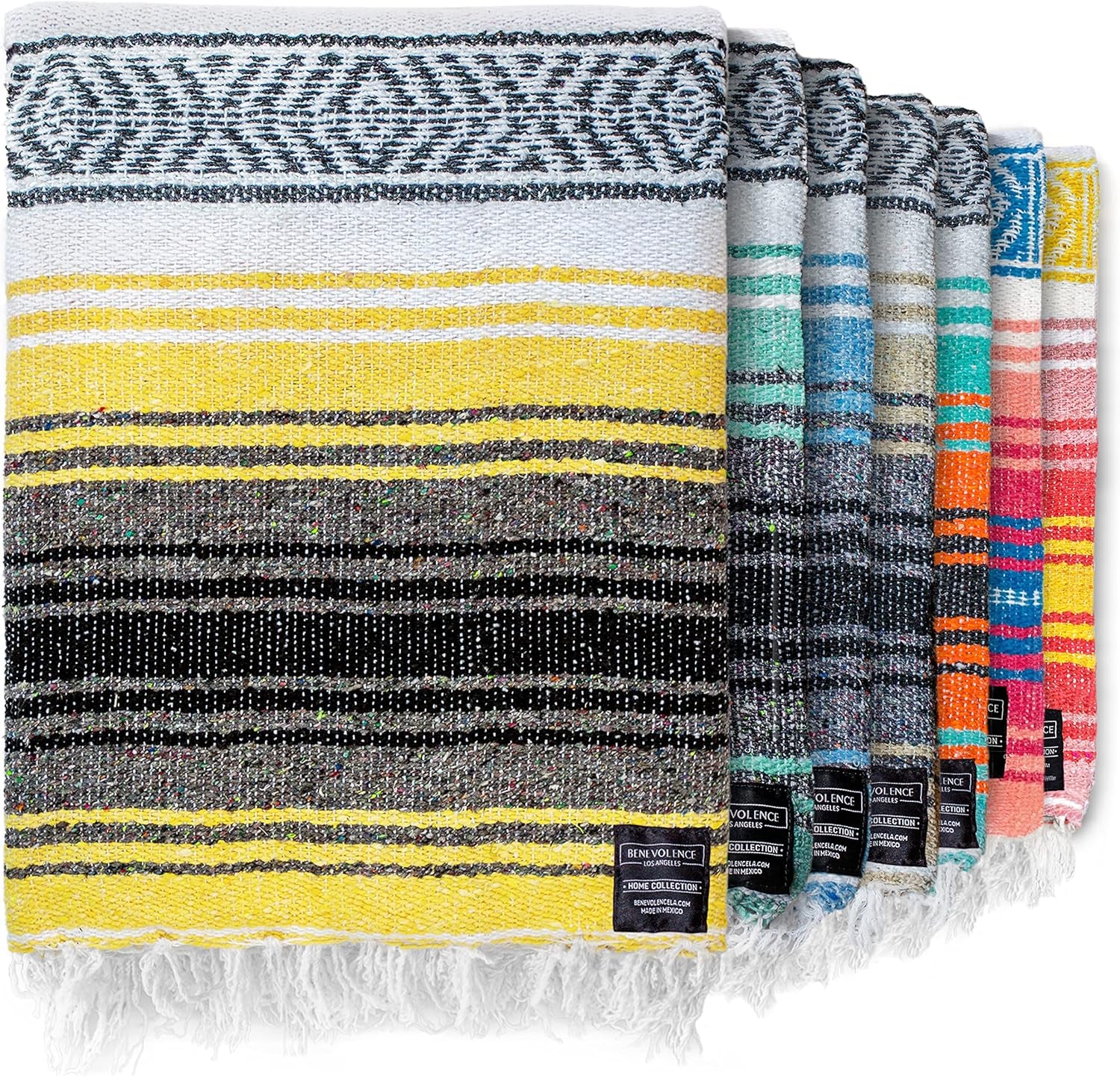 Authentic Handwoven Mexican Blanket - Sunshine