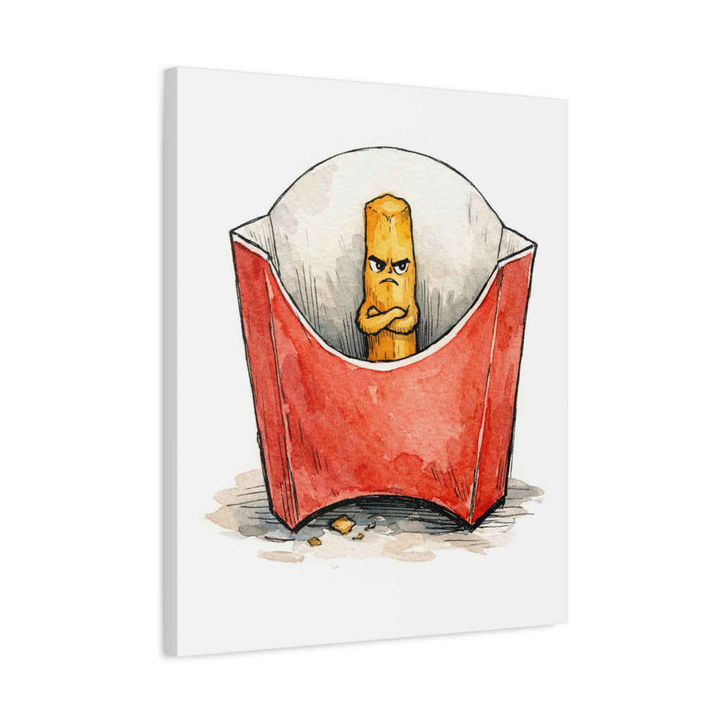 Angry Fry in a Carton - Canvas
