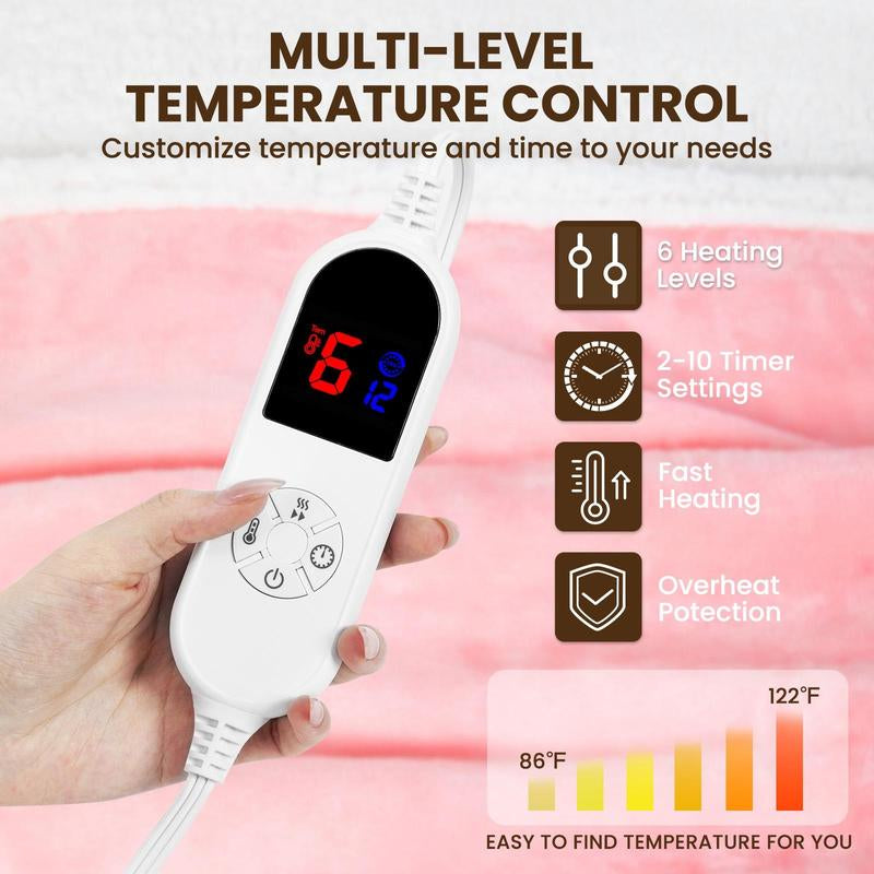 Wearable Heated Blanket 52"X72" 