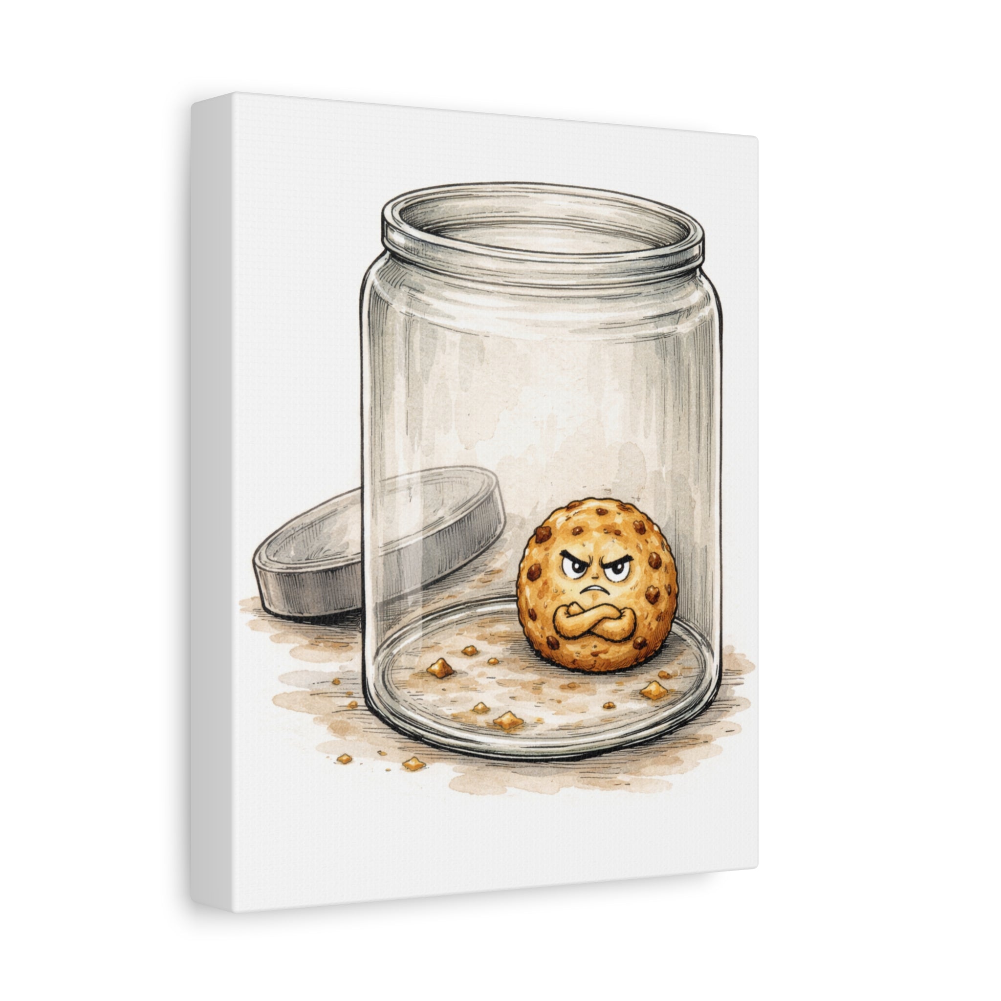 Angry Cookie in a Jar - Canvas