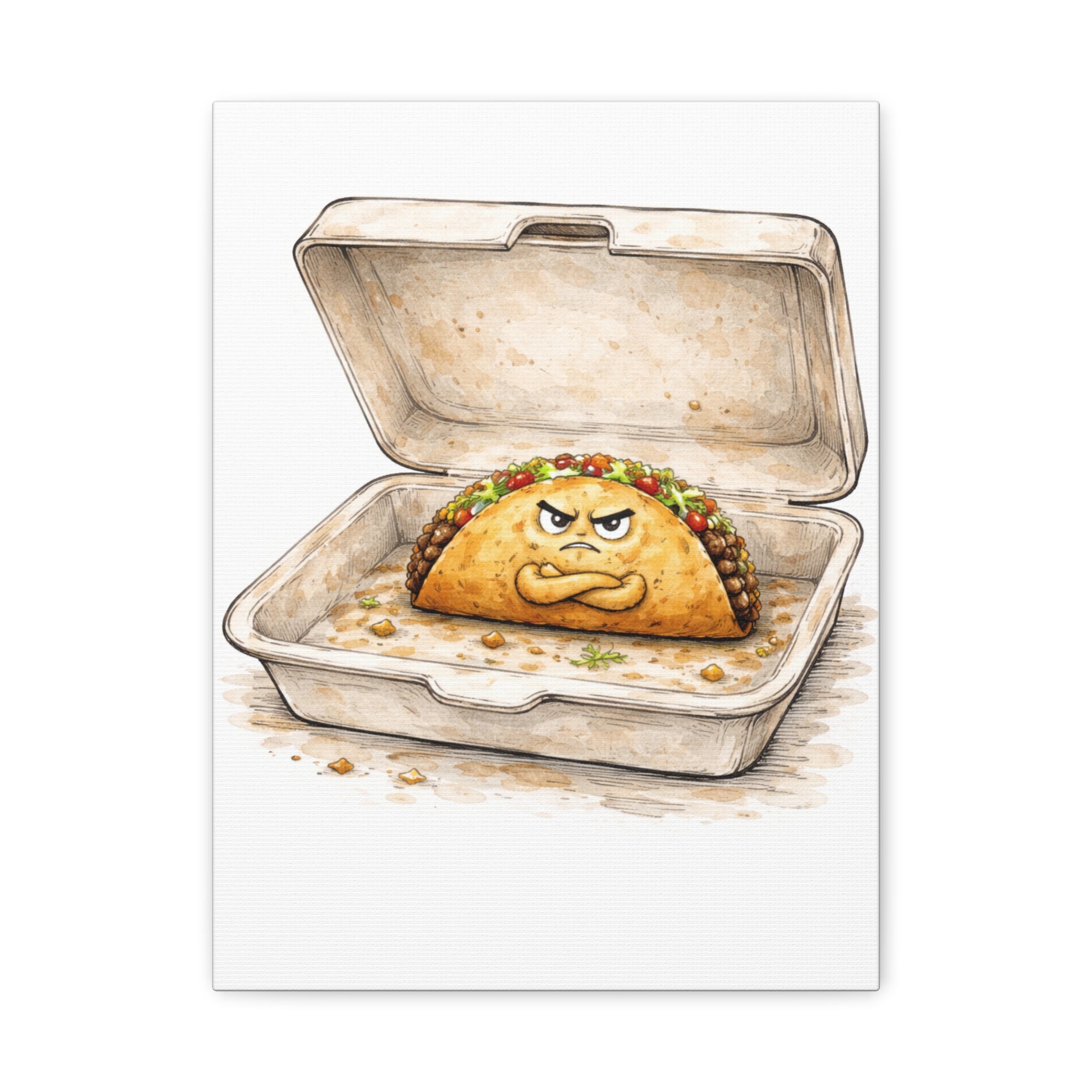 Angry Taco in a Box - Canvas