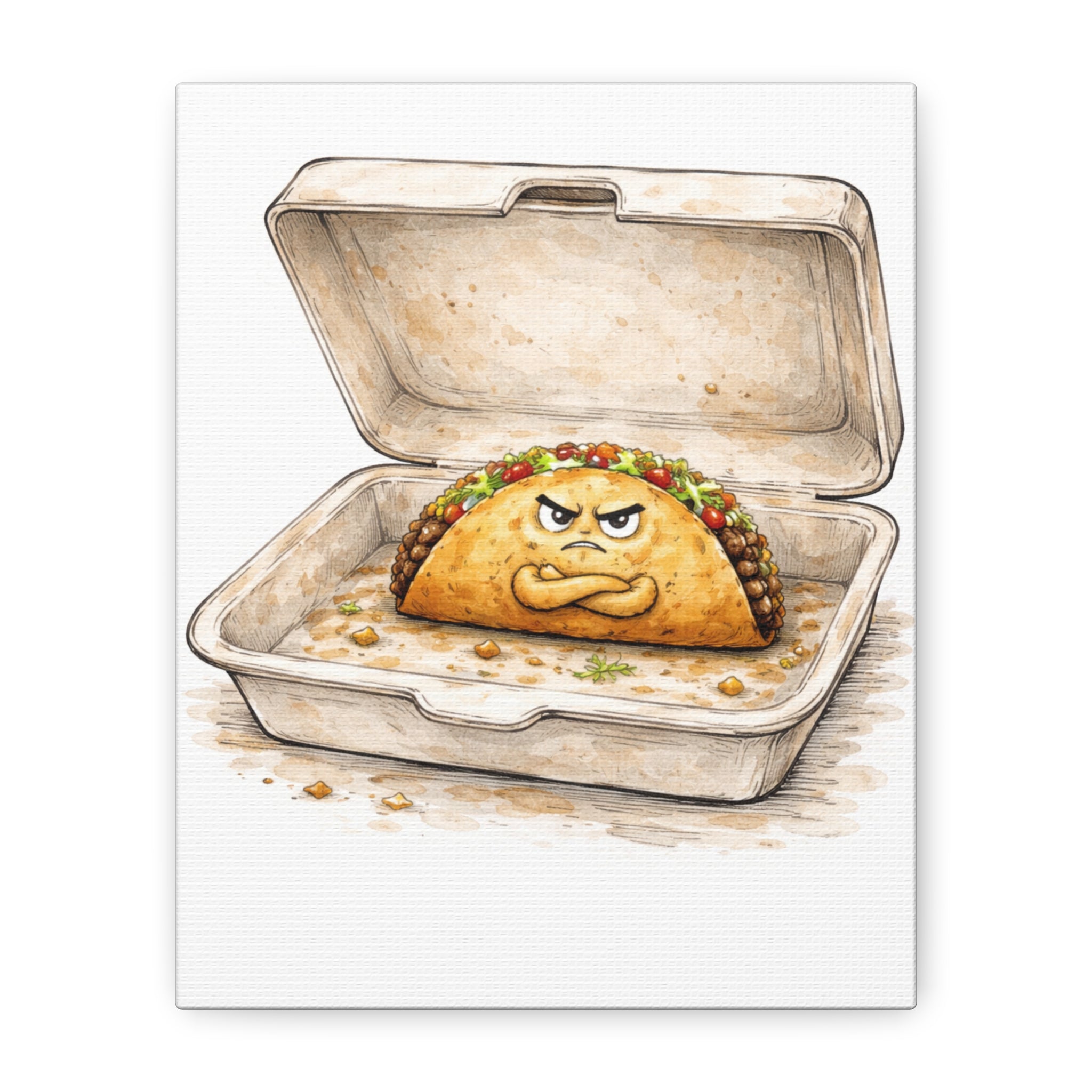 Angry Taco in a Box - Canvas