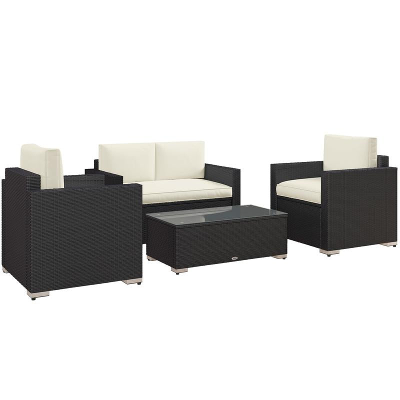 4-Piece Rattan Wicker Furniture Set