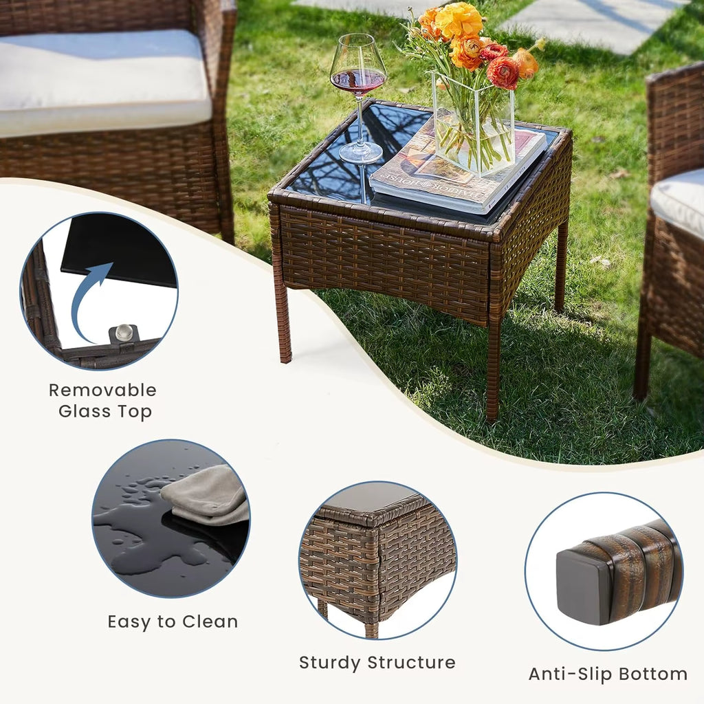 3 Pieces Patio Furniture Set 