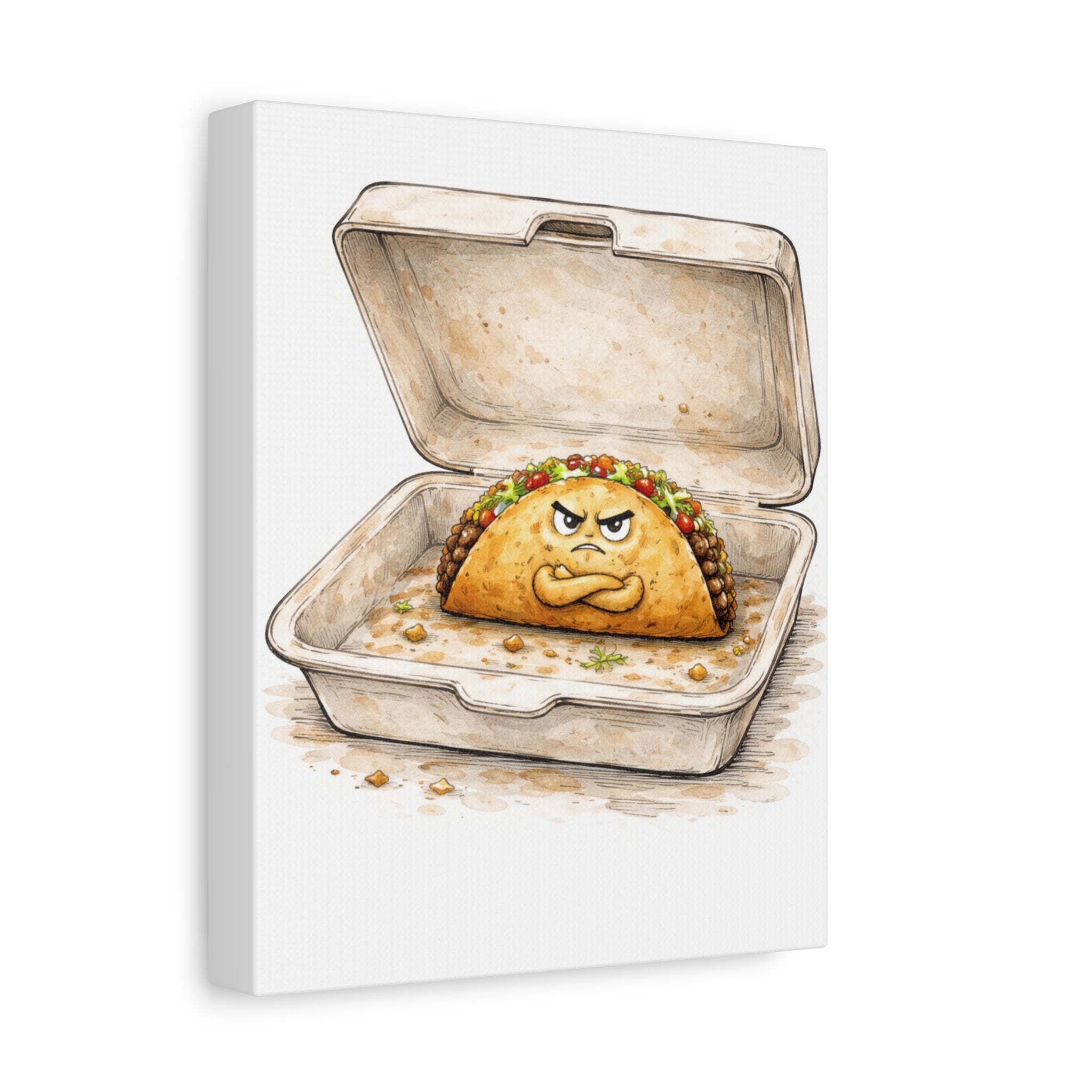 Angry Taco in a Box - Canvas