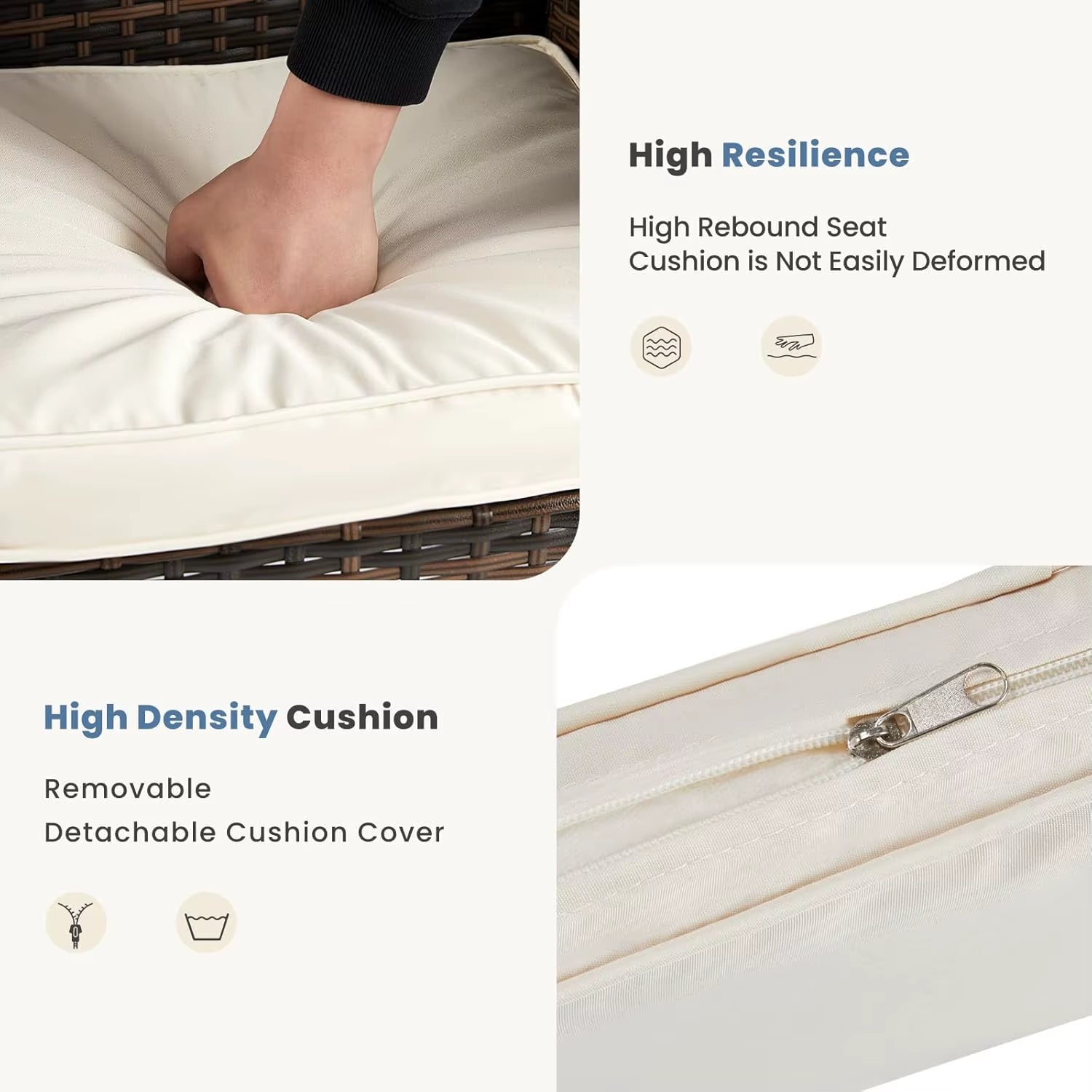 3 Pieces Patio Furniture Set 