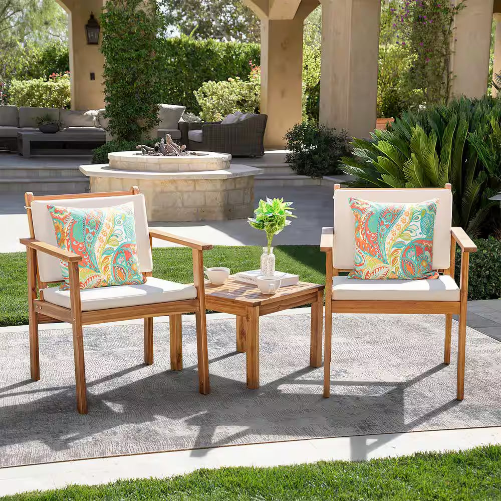3-Piece Acacia Wood Patio Set