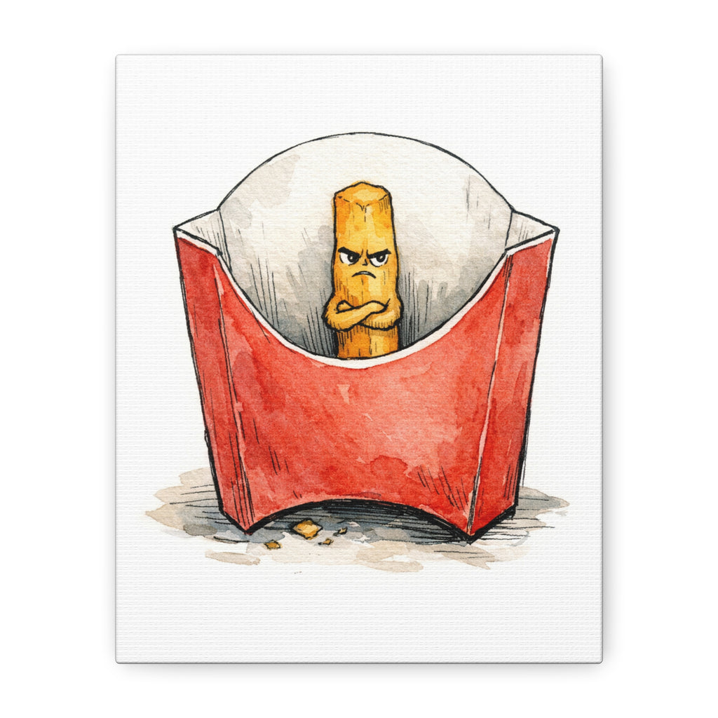Angry Fry in a Carton - Canvas