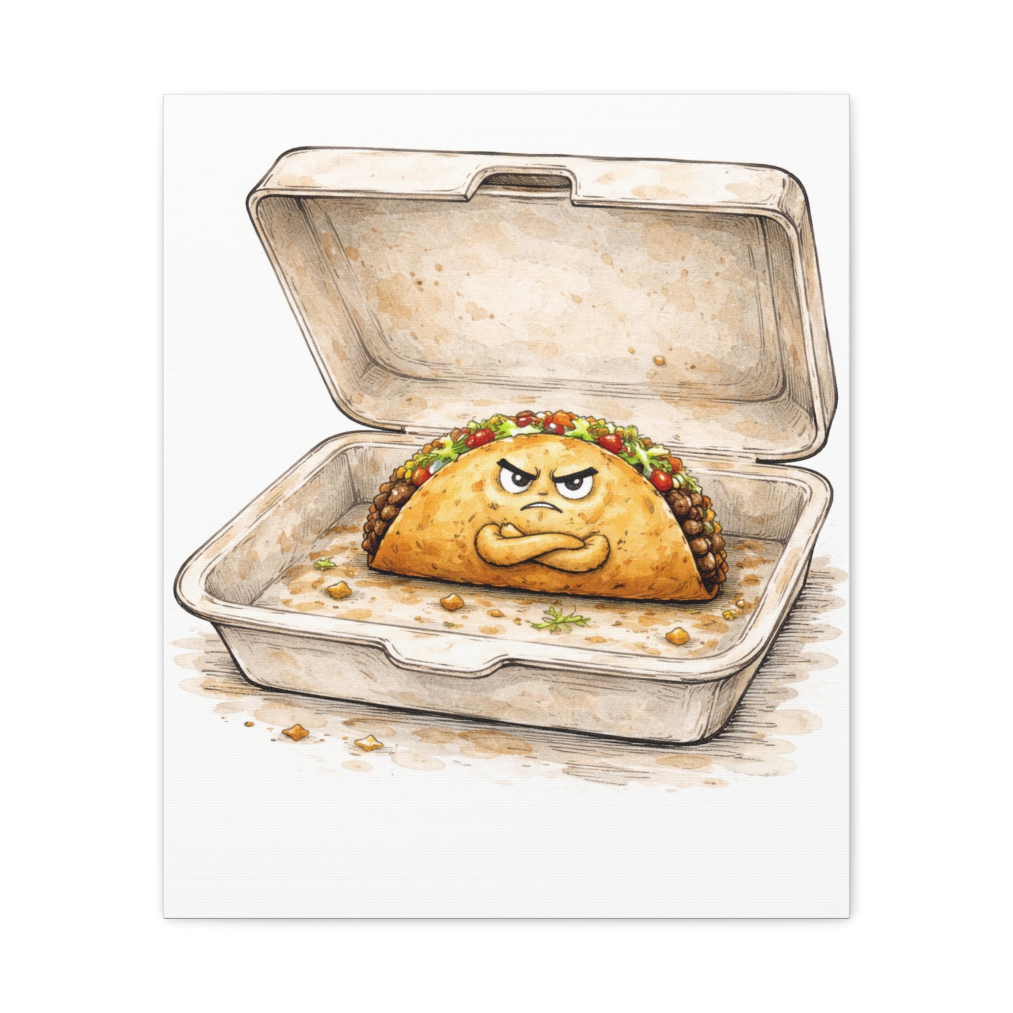 Angry Taco in a Box - Canvas
