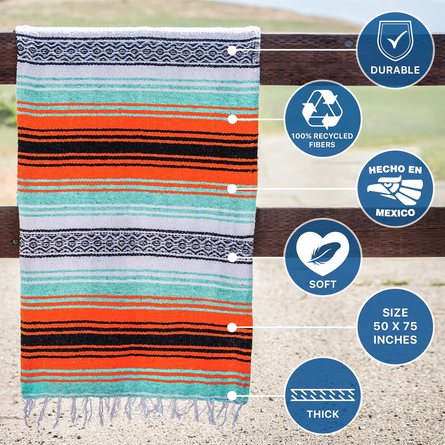 Authentic Handwoven Mexican Blanket