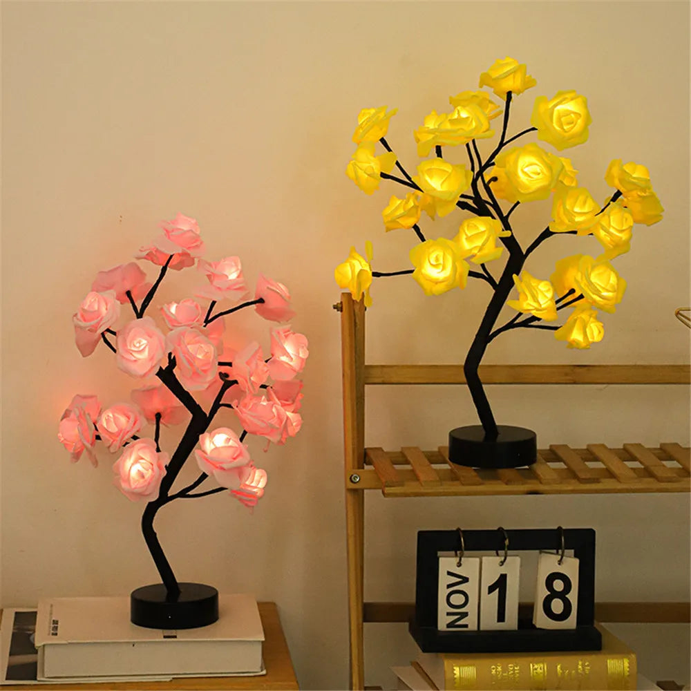 LED Rose Tree Night Light