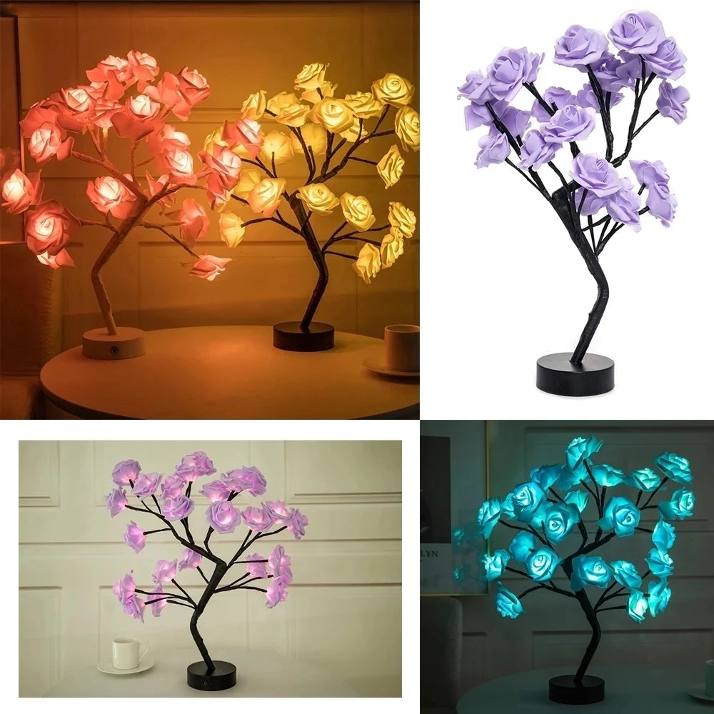 LED Rose Tree Night Light