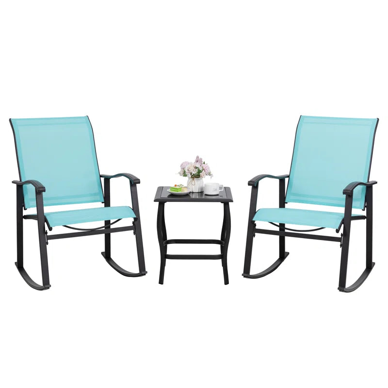 3 Piece Outdoor Furniture Rocking Patio Set