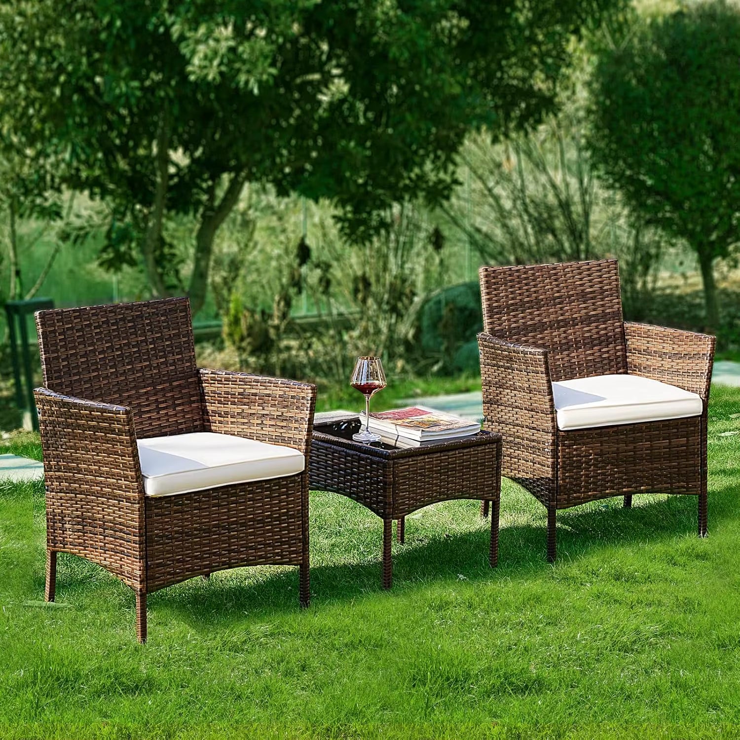 3 Pieces Patio Furniture Set 